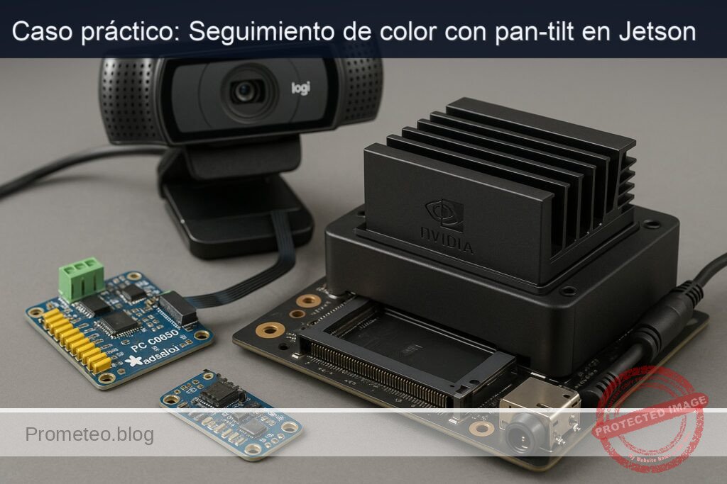 Caso práctico: Seguimiento de color con pan-tilt en Jetson — hero
