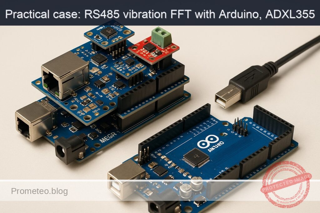 Practical case: RS485 vibration FFT with Arduino, ADXL355 — hero