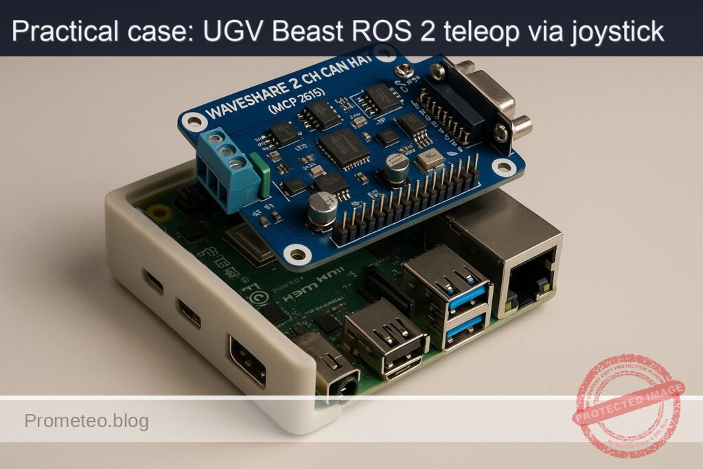 Practical case: UGV Beast ROS 2 teleop via joystick — hero