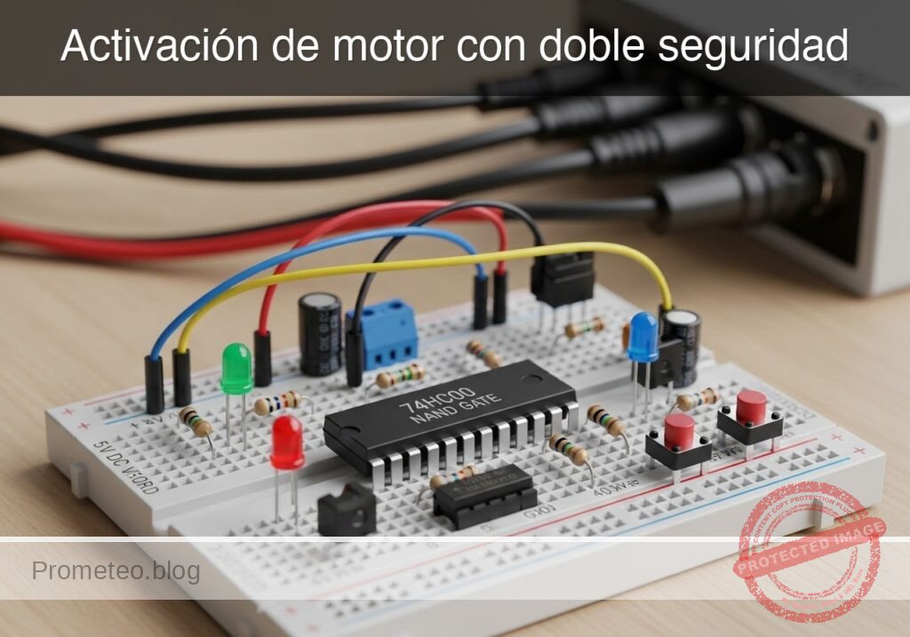 Prototipo de Activación de motor con doble seguridad (Maker Style)