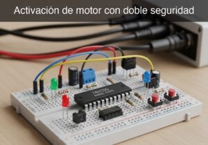 Prototipo de Activación de motor con doble seguridad (Maker Style)