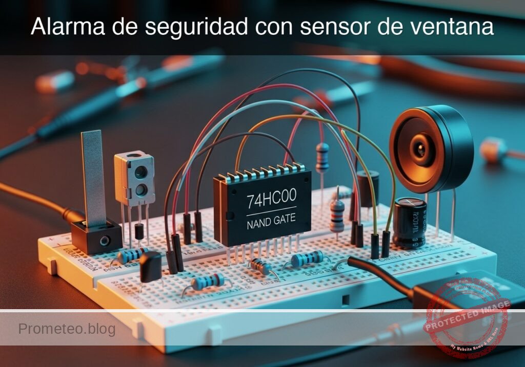 Prototipo de Alarma de seguridad con sensor de ventana (Maker Style)