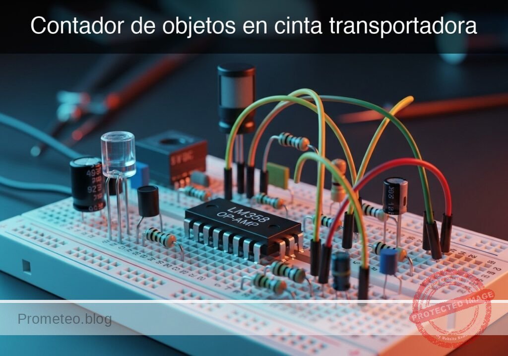 Prototipo de Contador de objetos en cinta transportadora (Maker Style)