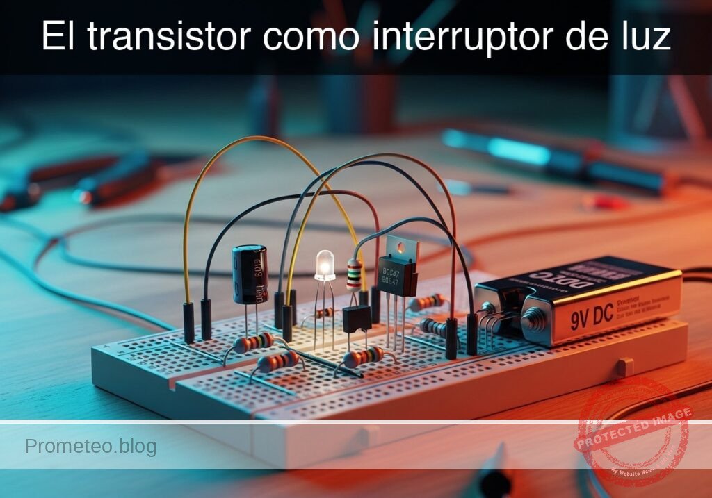 Prototipo de El transistor como interruptor de luz (Maker Style)
