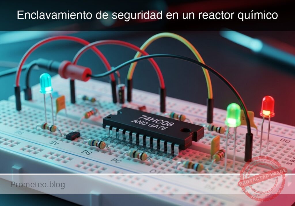 Prototipo de Enclavamiento de seguridad en un reactor químico (Maker Style)