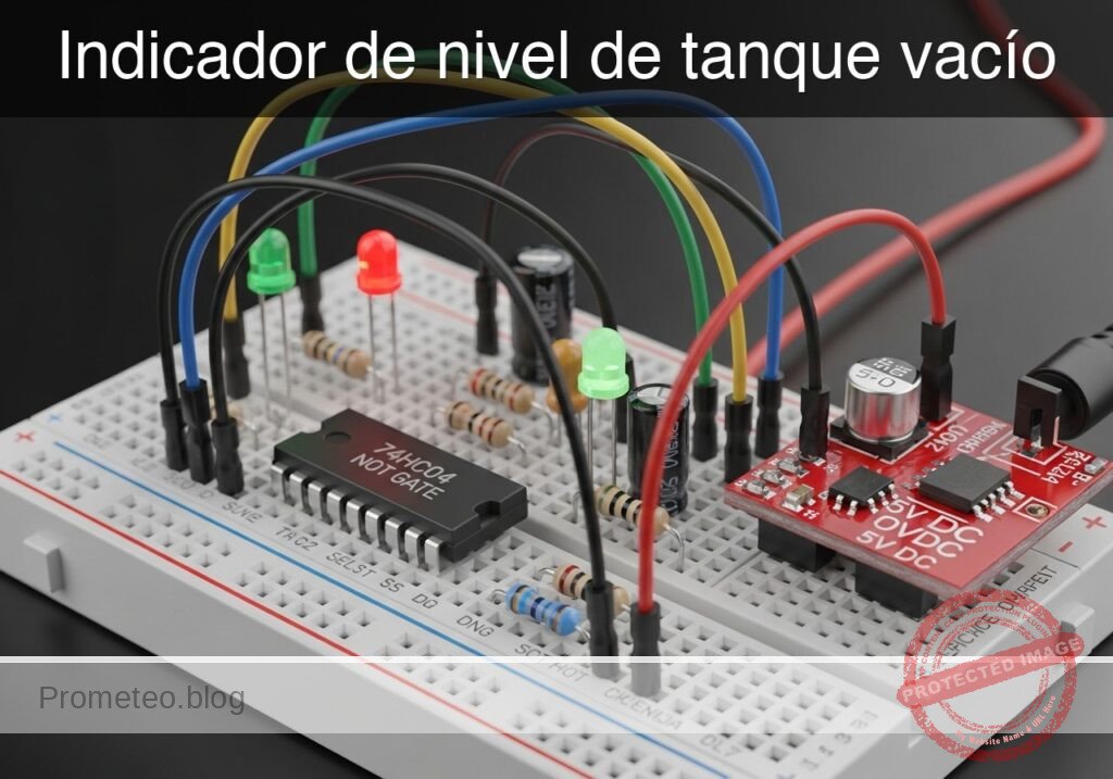Prototipo de Indicador de nivel de tanque vacío (Maker Style)