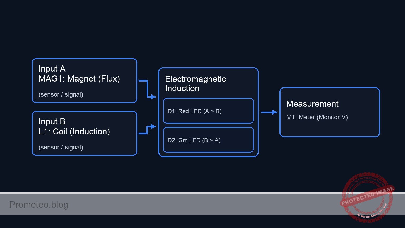 Conceptual block diagram — Electromagnetic Induction
