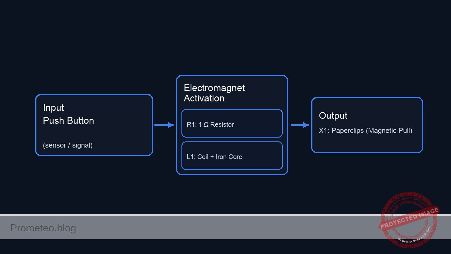 Conceptual block diagram — Electromagnet Activation