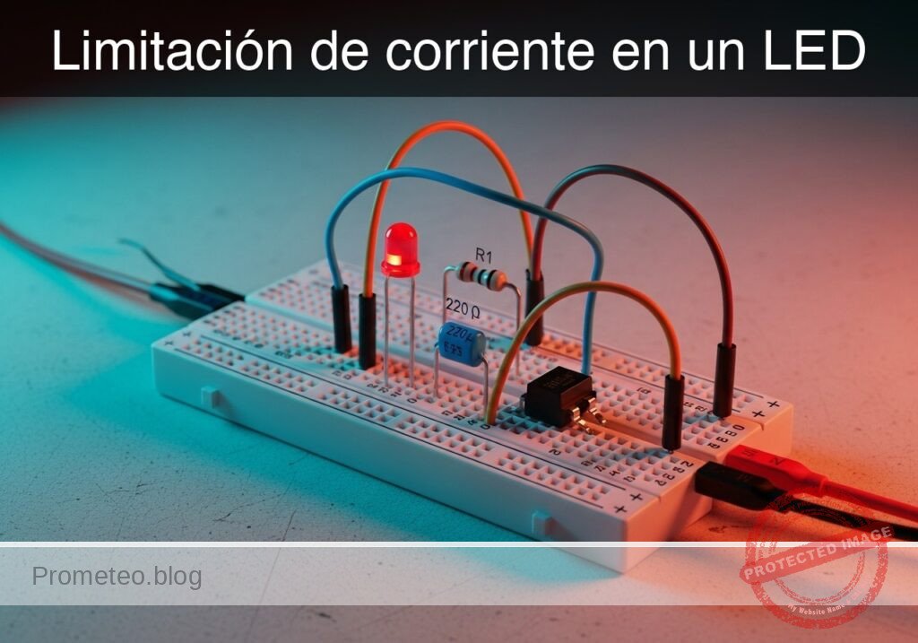 Prototipo de Limitación de corriente en un LED (Maker Style)