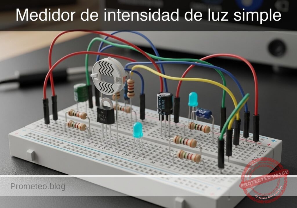 Prototipo de Medidor de intensidad de luz simple (Maker Style)
