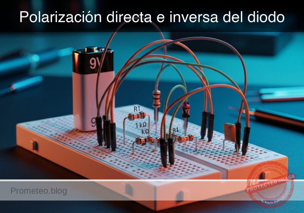 Prototipo de Polarización directa e inversa del diodo (Maker Style)