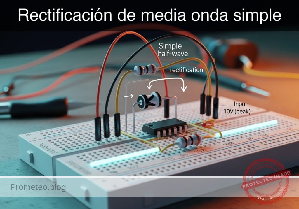 Prototipo de Rectificación de media onda simple (Maker Style)