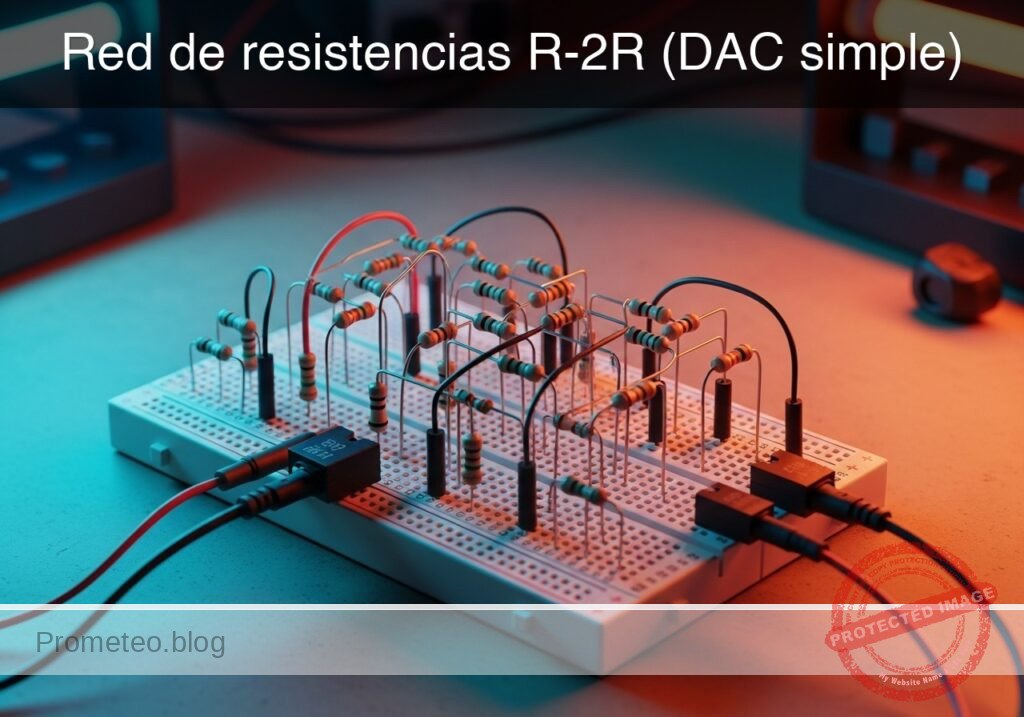 Prototipo de Red de resistencias R-2R (DAC simple) (Maker Style)