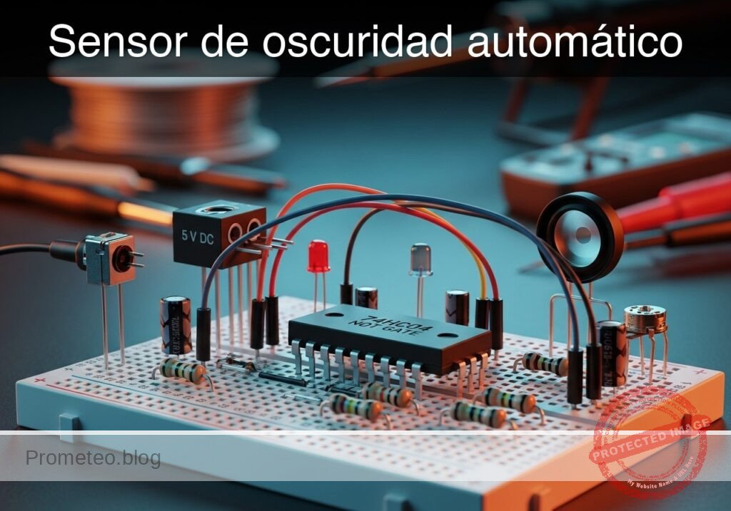 Prototipo de Sensor de oscuridad automático (Maker Style)
