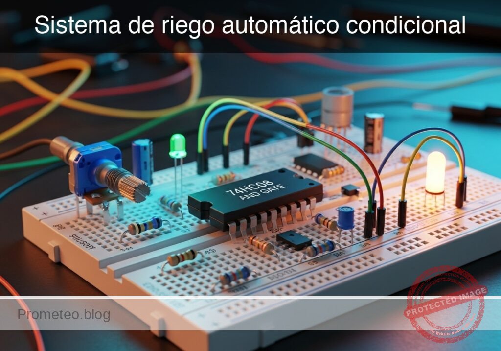 Prototipo de Sistema de riego automático condicional (Maker Style)