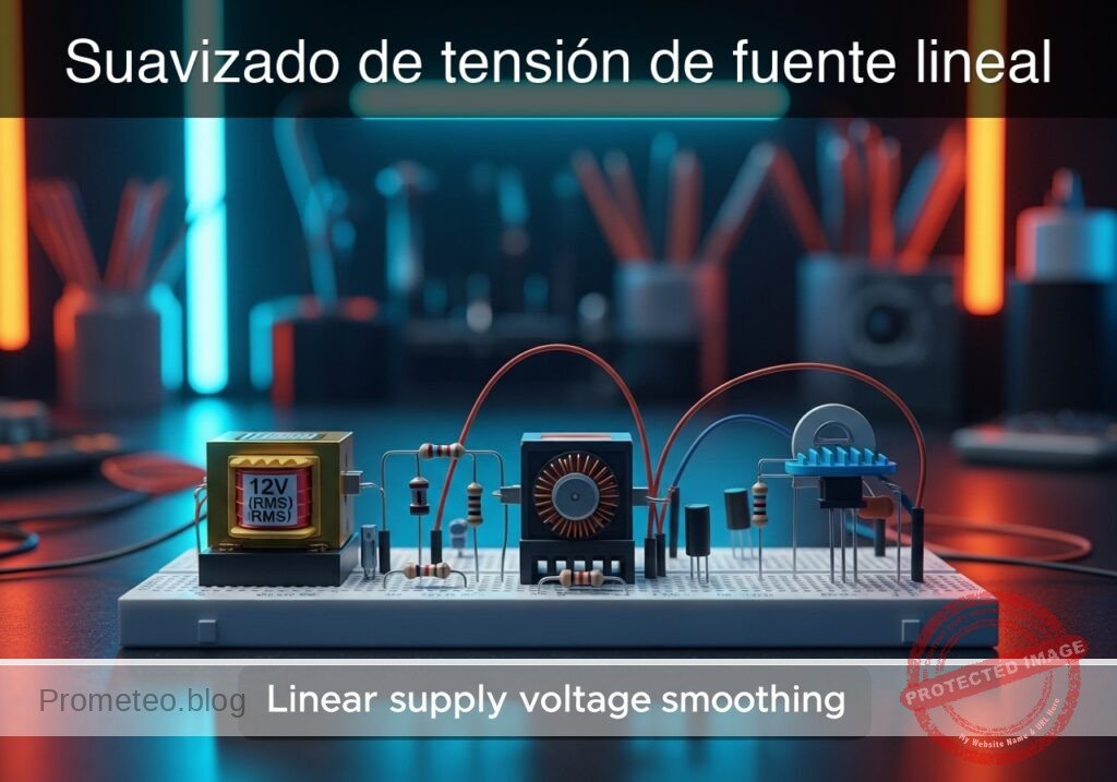 Prototipo de Suavizado de tensión de fuente lineal (Maker Style)