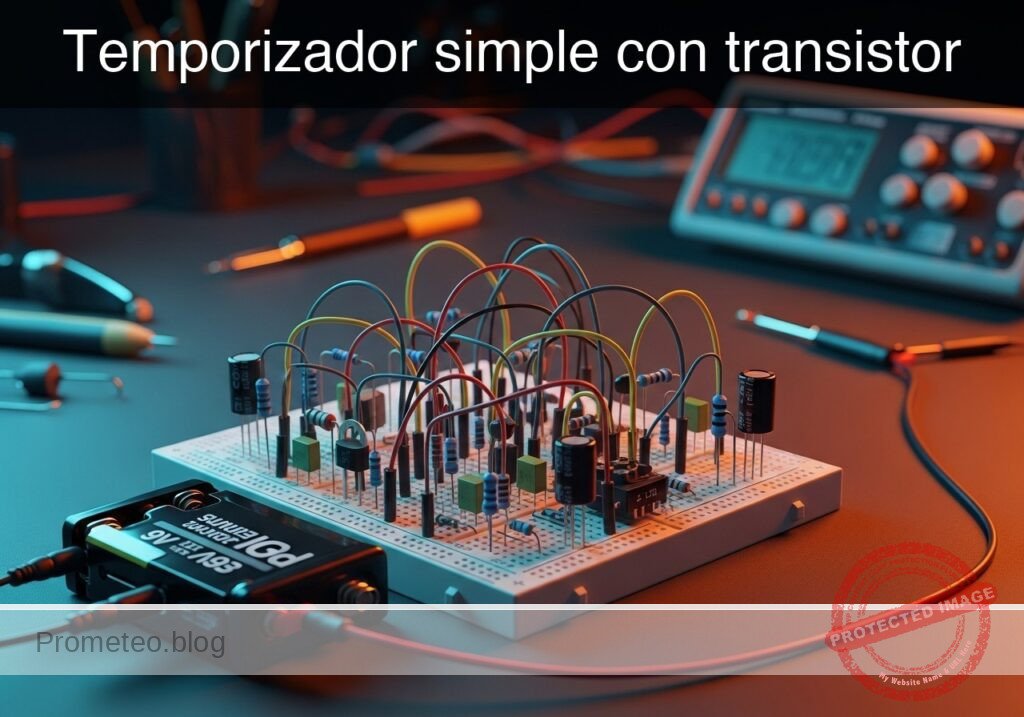 Prototipo de Temporizador simple con transistor (Maker Style)