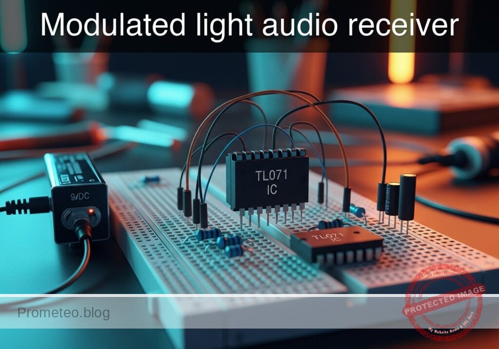 Modulated light audio receiver prototype (Maker Style)