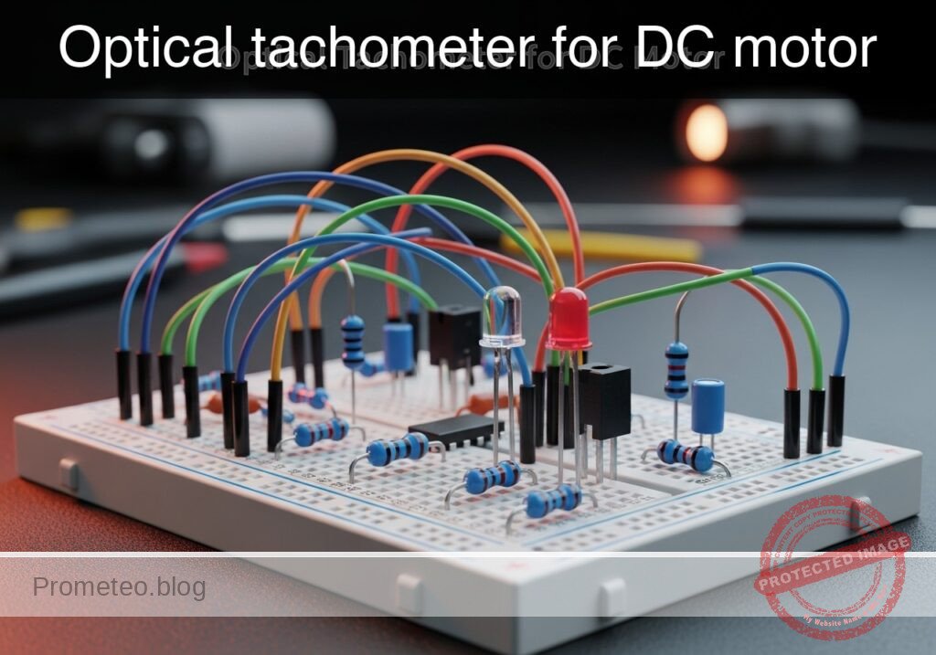 Optical tachometer for DC motor prototype (Maker Style)