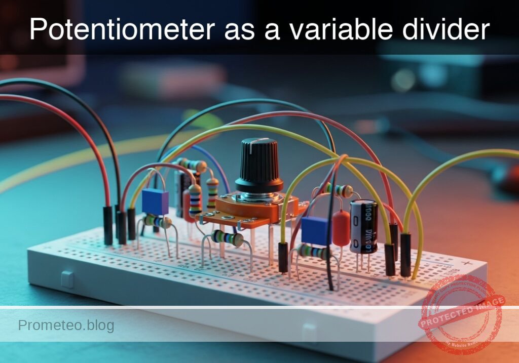 Potentiometer as a variable divider prototype (Maker Style)