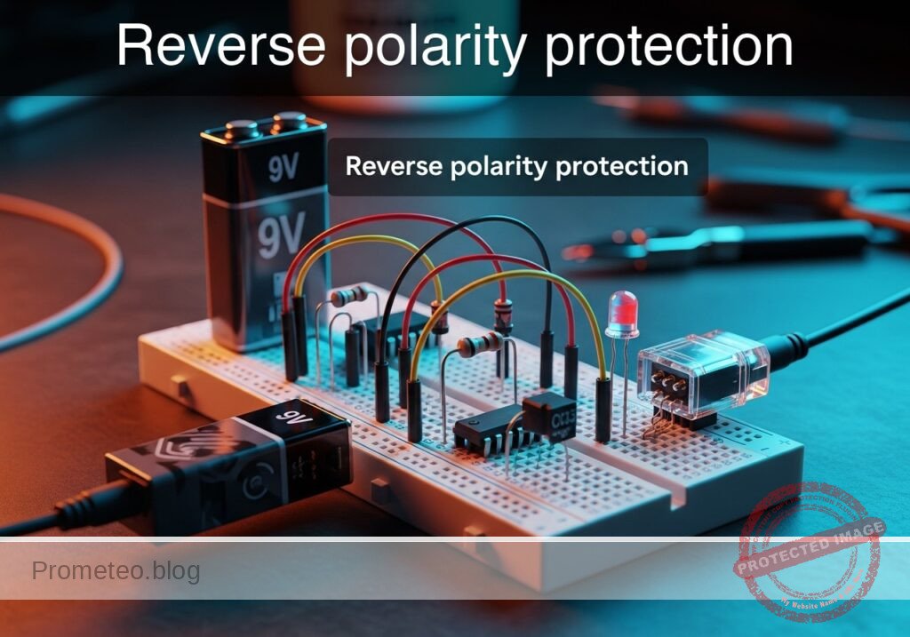 Reverse polarity protection prototype (Maker Style)