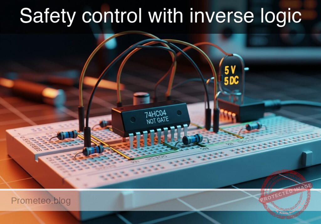 Safety control with inverse logic prototype (Maker Style)