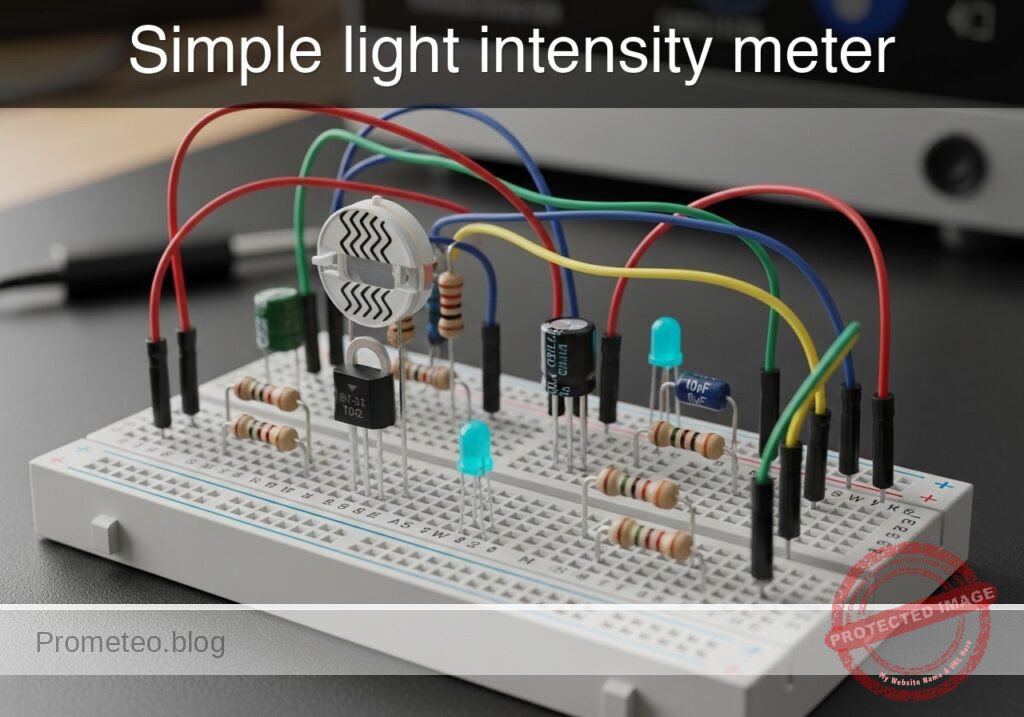 Simple light intensity meter prototype (Maker Style)