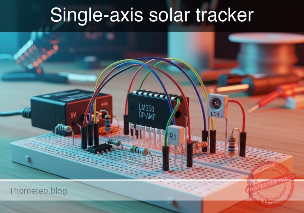 Single-axis solar tracker prototype (Maker Style)
