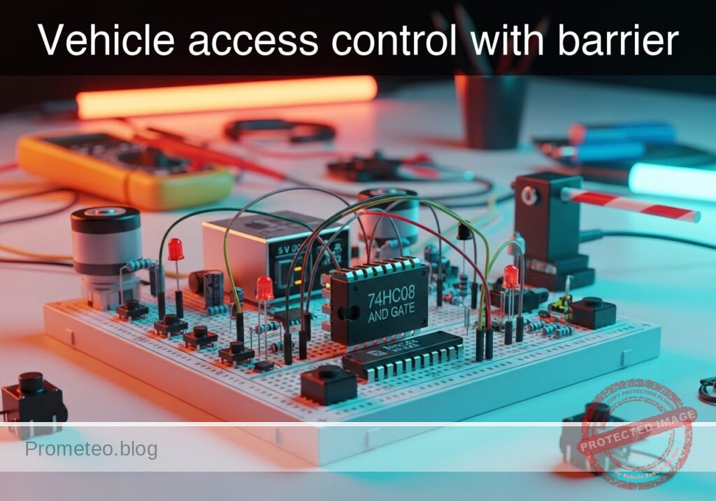 Vehicle access control with barrier prototype (Maker Style)