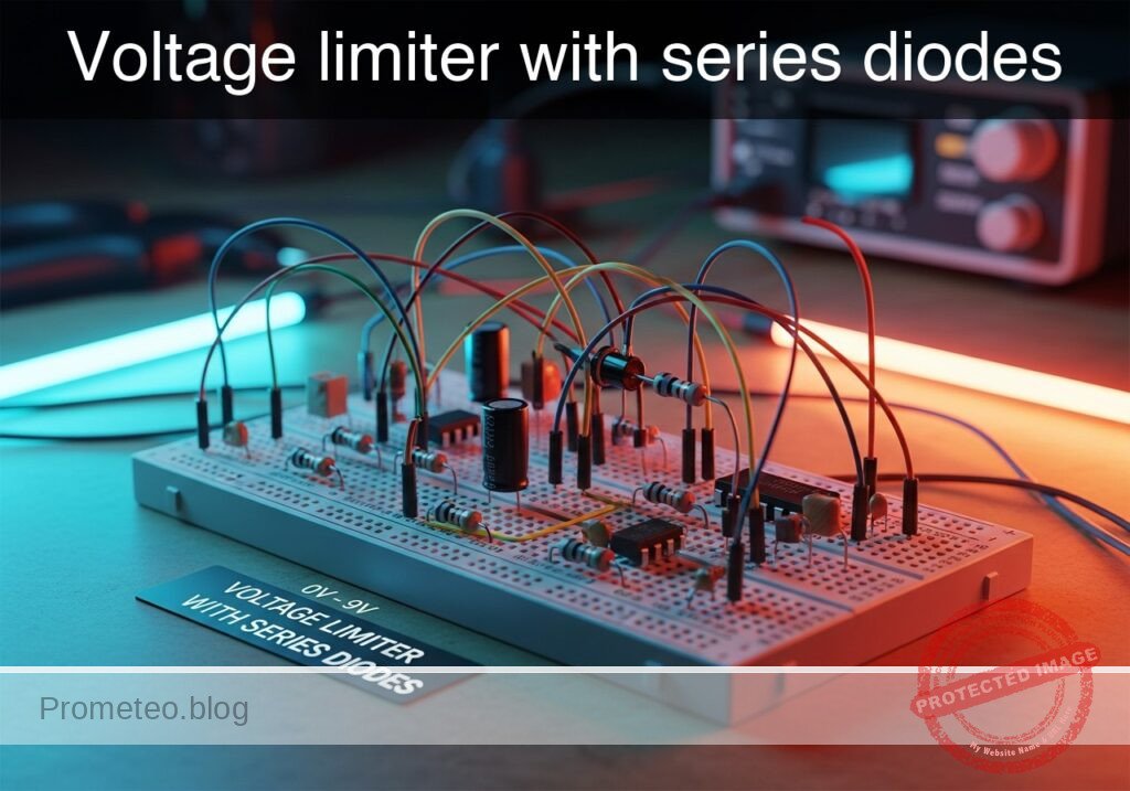 Voltage limiter with series diodes prototype (Maker Style)