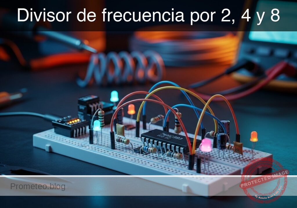 Prototipo de Divisor de frecuencia por 2, 4 y 8 (Maker Style)