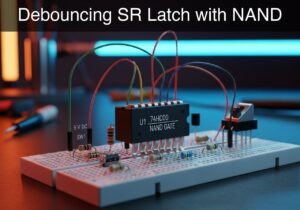 Debouncing SR Latch with NAND prototype (Maker Style)