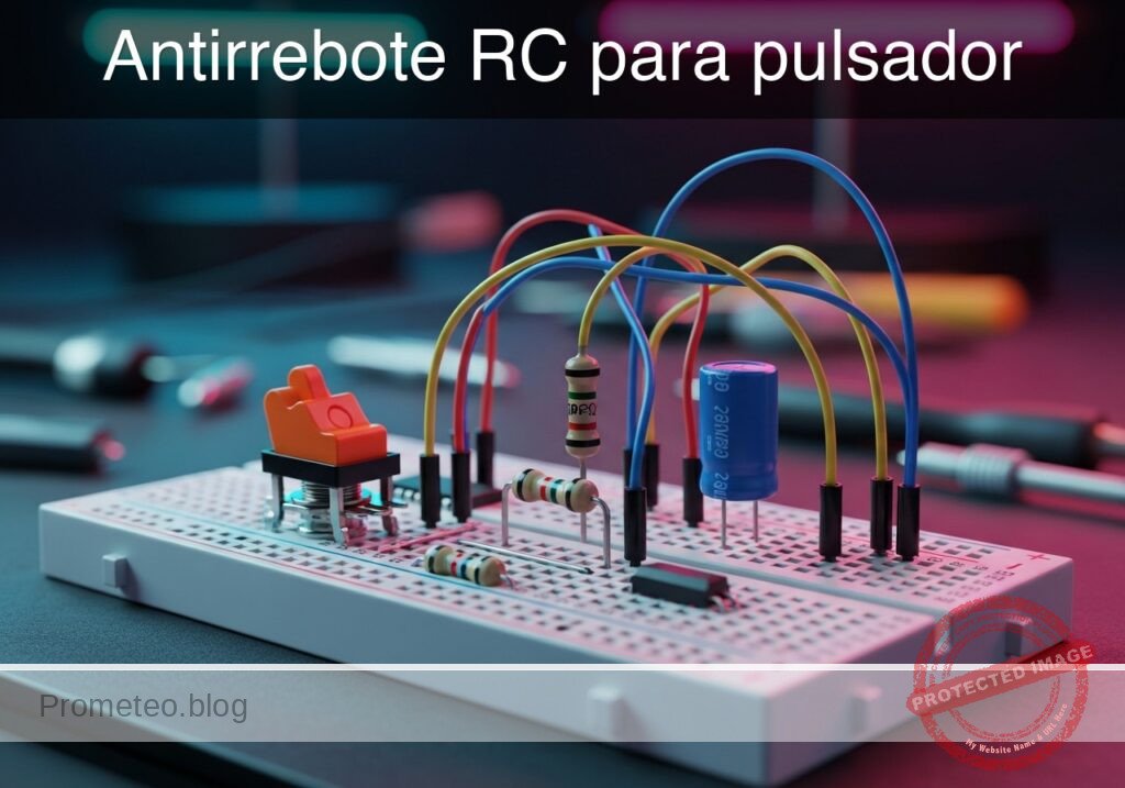 Prototipo de Antirrebote RC para pulsador (Maker Style)