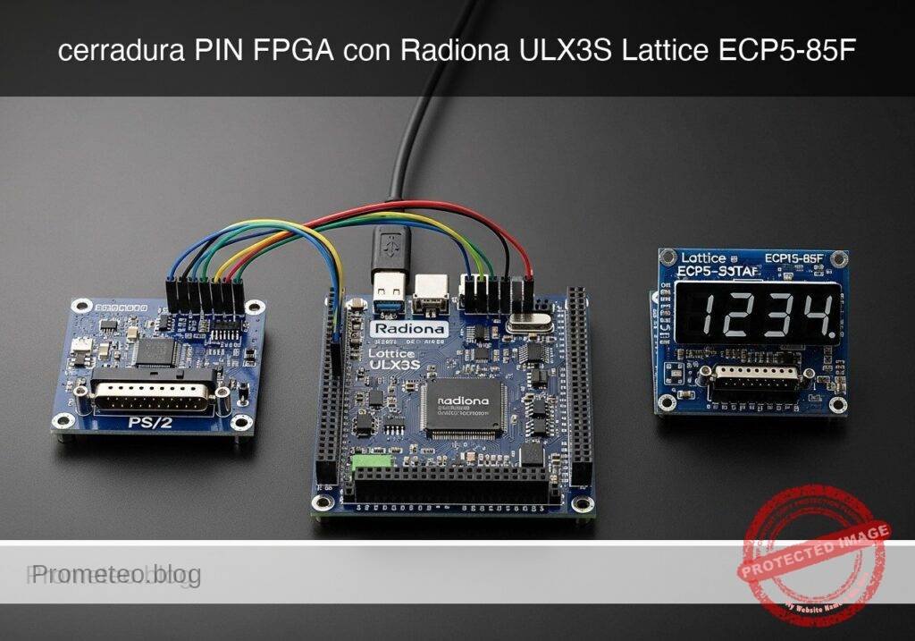 Caso práctico: cerradura PIN FPGA con Radiona ULX3S Lattice ECP5-85F — hero