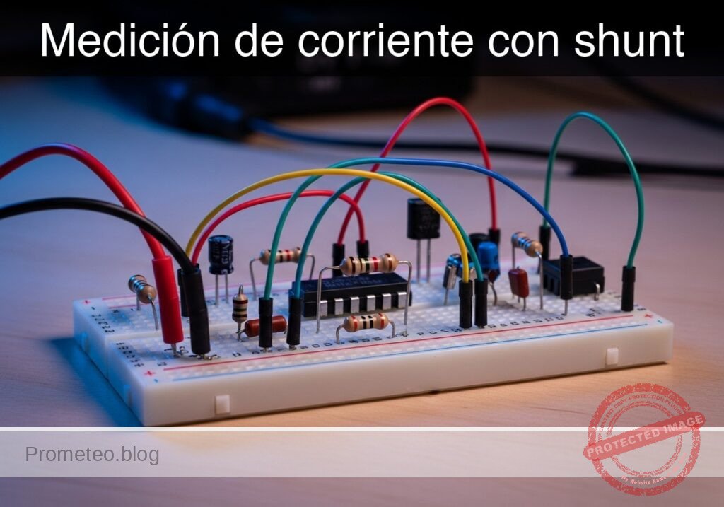 Prototipo de Medición de corriente con shunt (Maker Style)