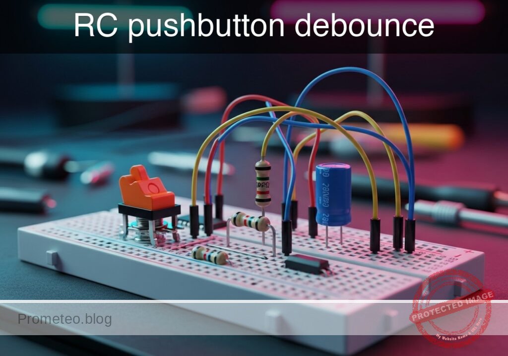 RC pushbutton debounce prototype (Maker Style)