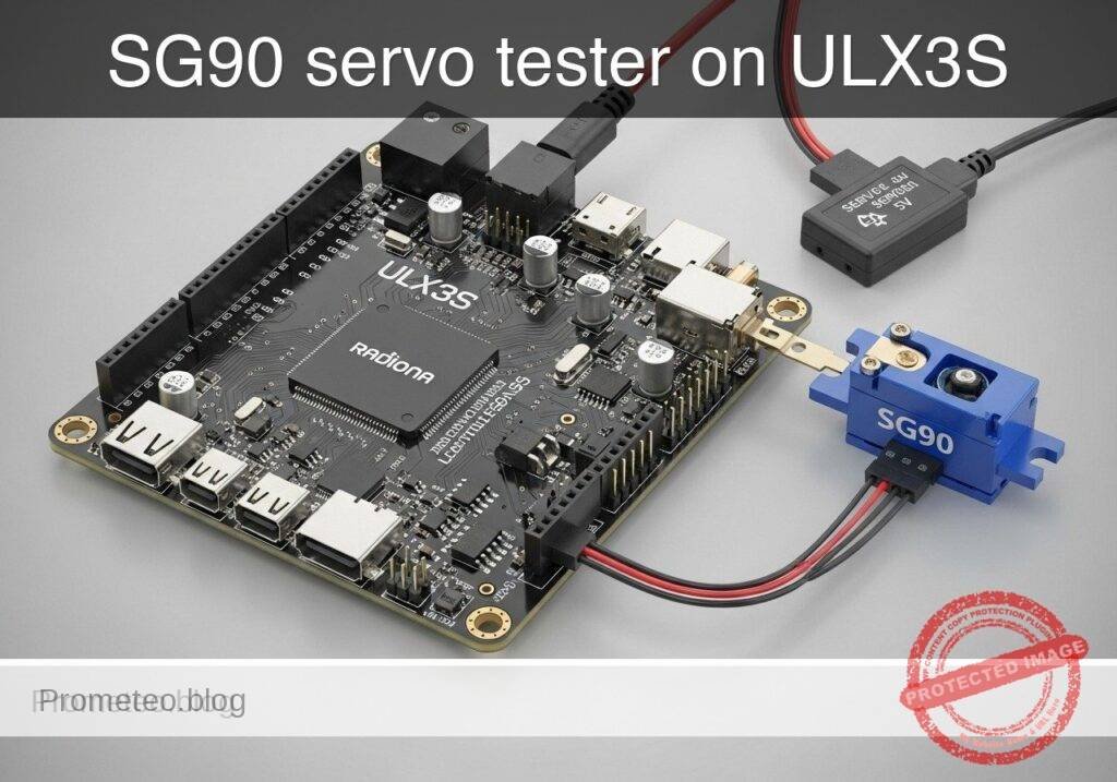 Practical case: SG90 servo tester on ULX3S — hero