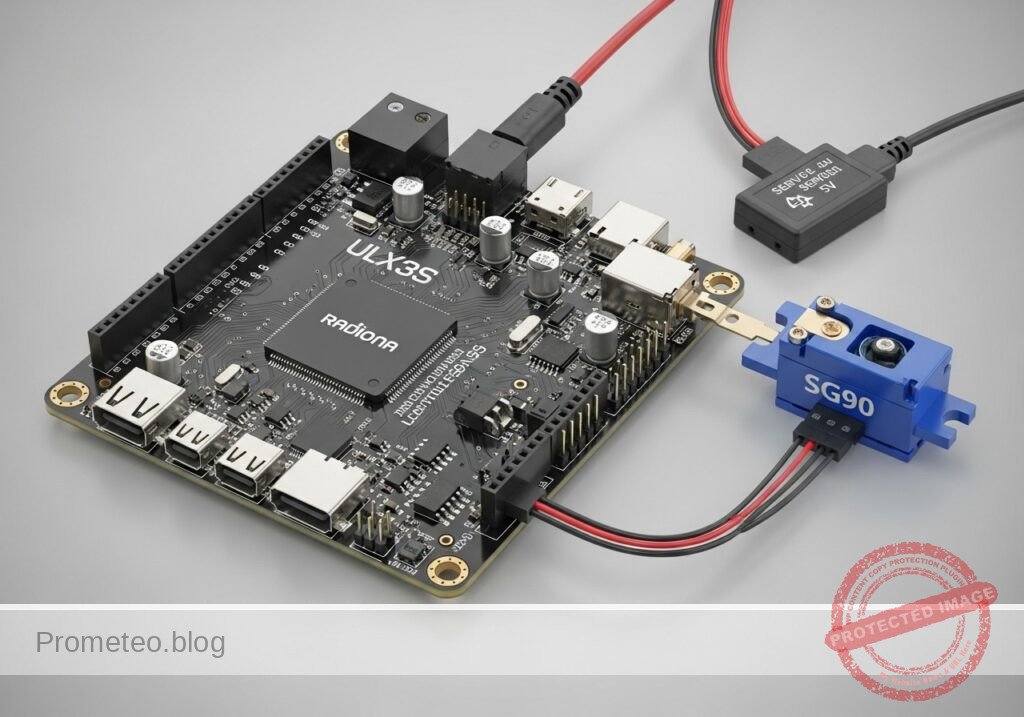 Practical case: SG90 servo tester on ULX3S — hero