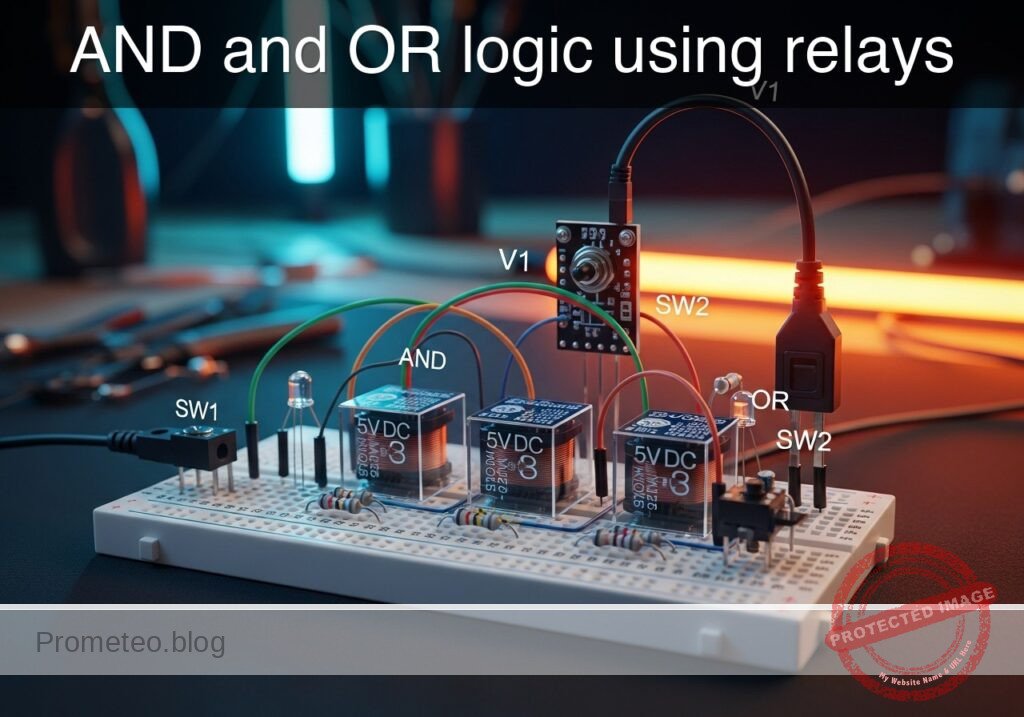 AND and OR logic using relays prototype (Maker Style)