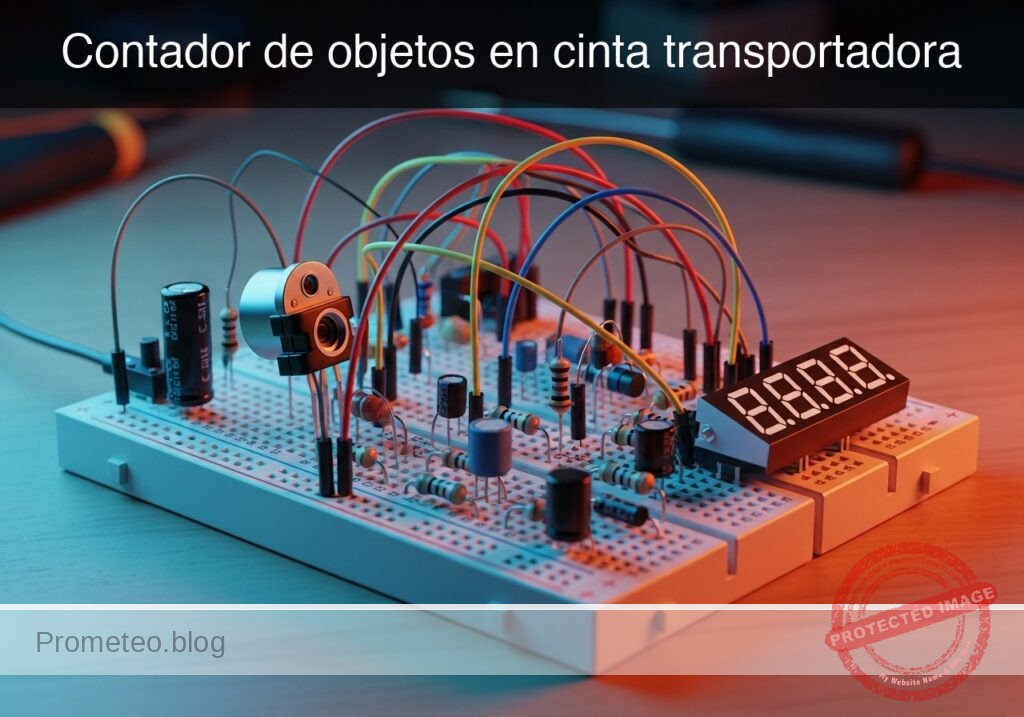 Esquemático — Caso práctico: Contador de objetos en cinta transportadora