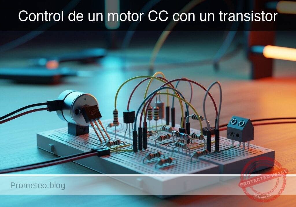 Prototipo de Control de un motor CC con un transistor (Maker Style)