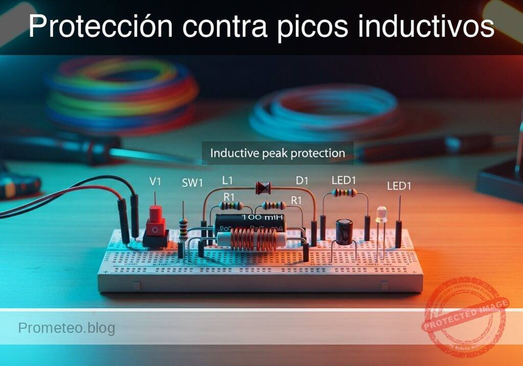 Prototipo de Protección contra picos inductivos (Maker Style)