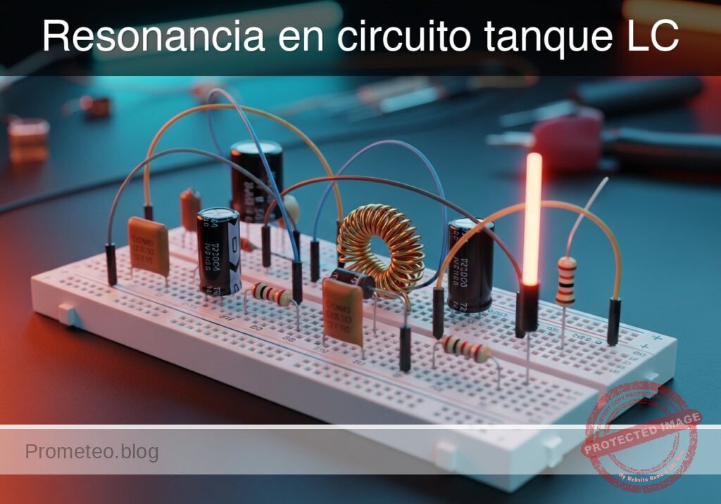 Esquemático — Caso práctico: Resonancia en circuito tanque LC