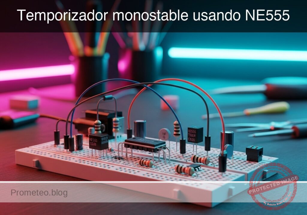 Prototipo de Temporizador monostable usando NE555 (Maker Style)