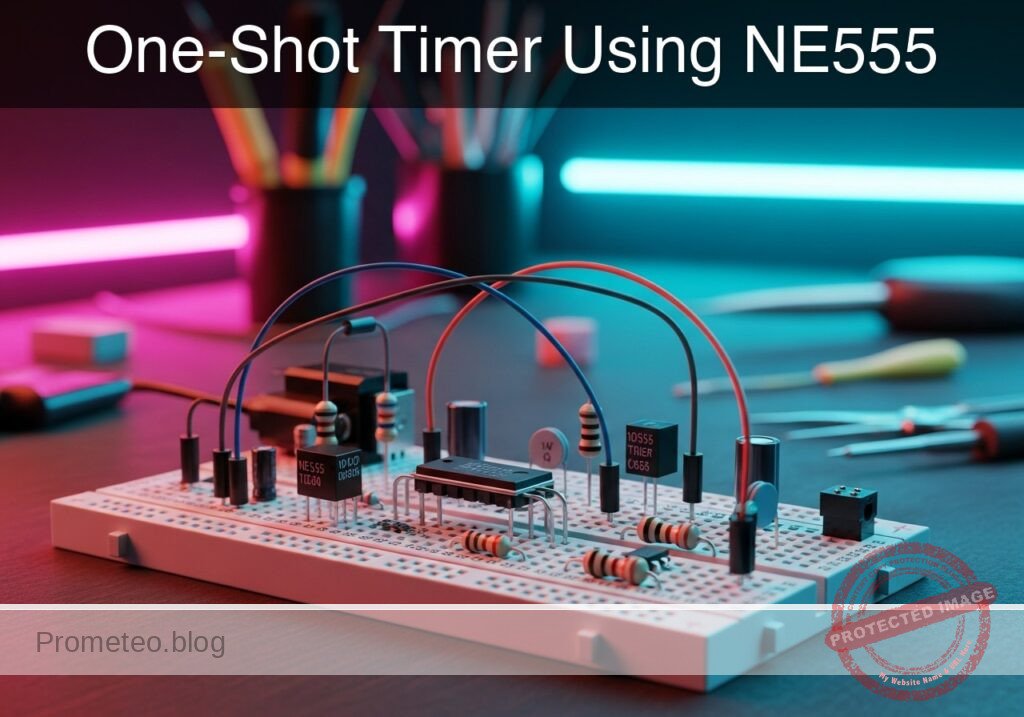 One-Shot Timer Using NE555 prototype (Maker Style)