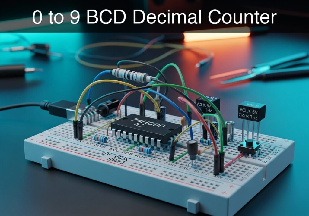 0 to 9 BCD Decimal Counter prototype (Maker Style)