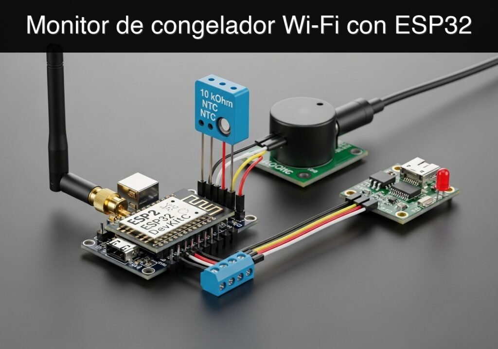 Caso práctico: Monitor de congelador Wi-Fi con ESP32 — hero