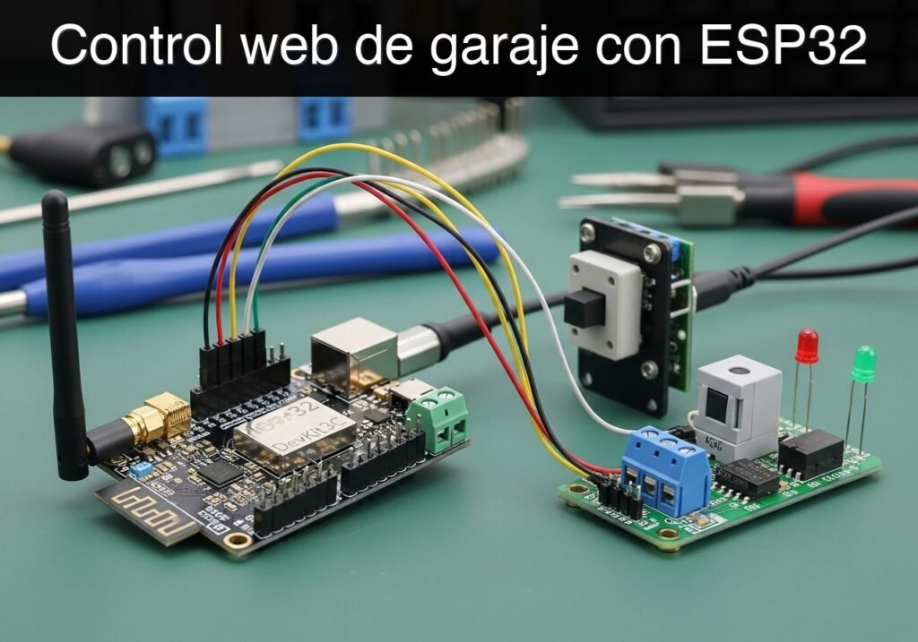 Caso práctico: Control web de garaje con ESP32 — hero