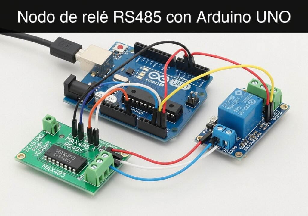 Caso práctico: Nodo de relé RS485 con Arduino UNO — hero