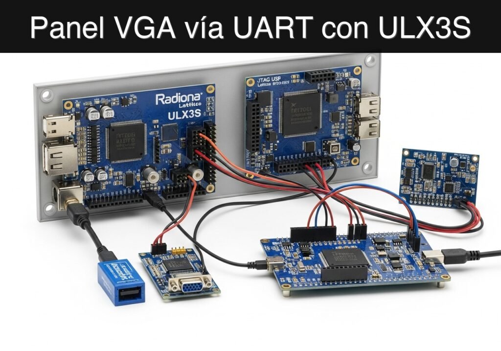 Caso práctico: panel VGA vía UART con ULX3S — hero